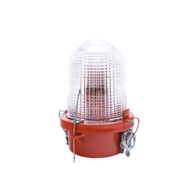Lámpara de Obstrucción Roja/ Luz Fija Tipo L-810, LED de baja intensidad/ 120 – 240 Vca/ Luz Infraroja
