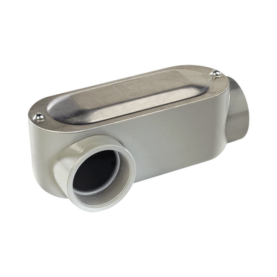 Caja oval roscada tipo OLR de 2″ (50.8 mm) Incluye tapa y tornillos.