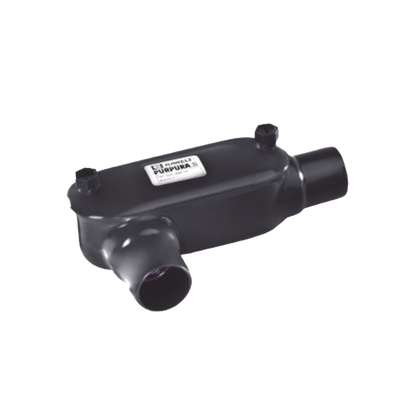 Caja Condulet tipo T con recubrimiento exterior de PVC de 3/4″ (19 mm).