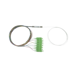 Splitter (Divisor Óptico) Tipo PLC, de 1×8, Conectores SC/APC de Salida
