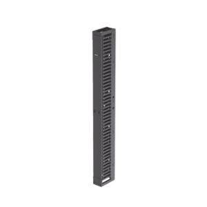 Organizador Vertical PatchRunner™, Sencillo (Solo Frontal), Para Rack Abierto de 45 Unidades, 6 in de Ancho, Color Negro