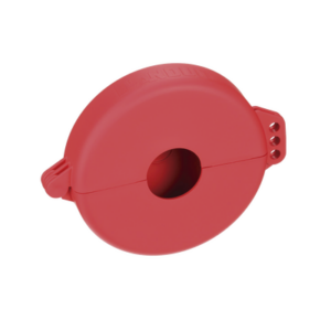 Dispositivo de Bloqueo LOTO para Válvulas de Compuerta, Para Diámetros de 3 a 6.5″, Color Rojo