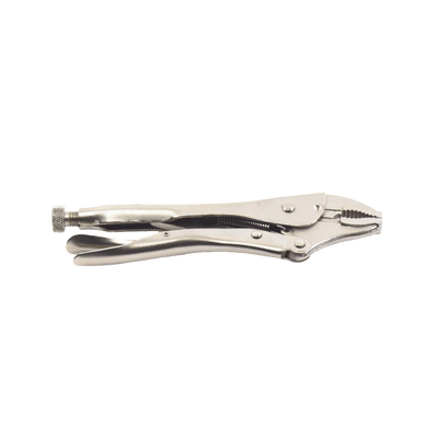 Pinza Perra Ajustable de Presión de 10”. Quijada Curva con Corta Alambre. Acero CR-V