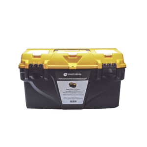Caja Porta Herramientas 17″, 44x26x23 cm Bicolor con Compartimientos para Tornillos.