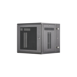 Gabinete PanZone de Montaje en Pared, de 19in, Puerta Ventilada, 12 UR, 635mm de Profundidad, Color Negro