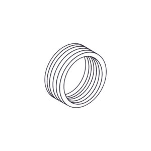 Reducción Bushing Aluminio de 1 1/2″ a 1/2″ / Con Recubrimiento de Uretano Purpura.