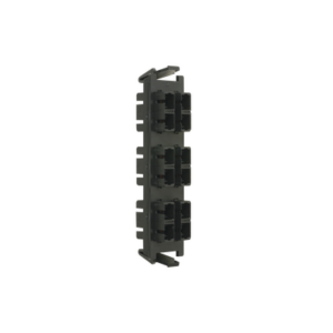 Placa acopladora de Fibra Óptica Quick-Pack, Con 6 Conectores SC Duplex (12 Fibras), Negro