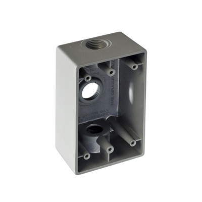 Caja Condulet FS de 1/2″ (12.7 mm) con tres bocas a prueba de intemperie.