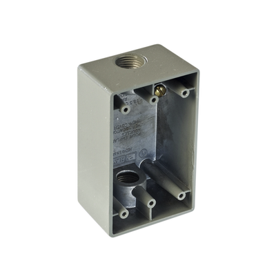 Caja Condulet FS de 1/2″ ( 12.7 mm) con dos bocas a prueba de intemperie.