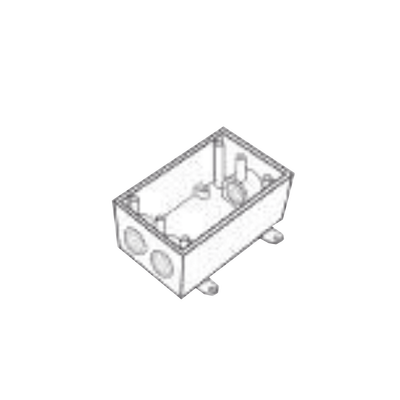 Caja Condulet FS de 1/2″ ( 12.7mm) con tres bocas a prueba de intemperie.