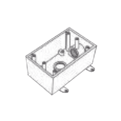 Caja Condulet FS de 3/4″ (19.05 mm) con dos bocas a prueba de intemperie.