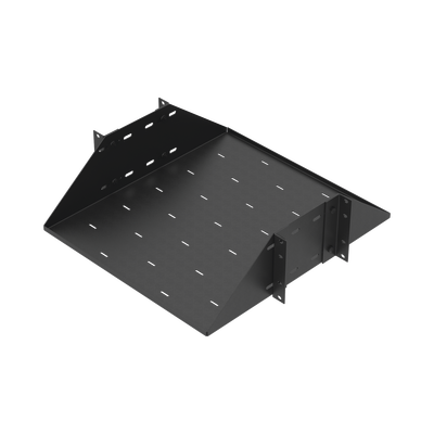 Charola para Soportar Equipos en Rack de 19″, Profundidad Ajustable hasta 484 mm. 150 Kg de Carga, Compatible con Racks de Doble Perforación, 3U