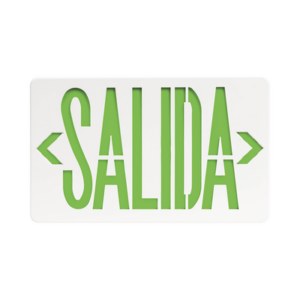 Letrero LED DUAL de SALIDA Universal con alto brillo/uso en pared, lateral o techo/Batería de Respaldo Incluida.