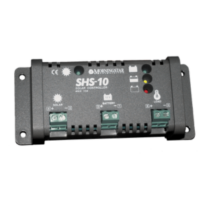 Controlador de Carga Solar PWM 10 A / 12 VCC / Desconexión Automática / IP22 / Protección Integral / Bajo Consumo 8 mA