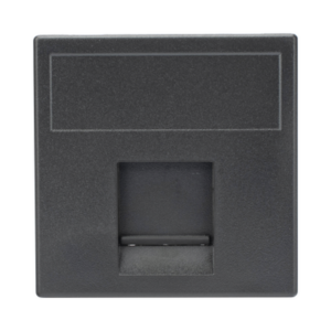 Módulo Color Negro con 1 Espacio para Jack Keystone con Guardapolvo para las Cajas de Escritorio Ofiblock y Teleblock / (K76/14)