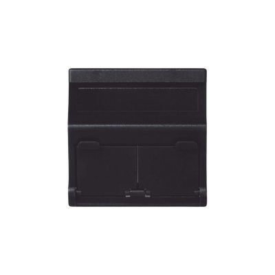 (KB80MD64/14) Placa Voz y Datos Inclinada con Guardapolvo y Adaptador Doble para RJ45 Keystone – Color Grafito