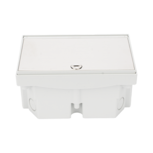 Caja de Suelo Estanca IP66 para Interior y Exterior / Protección contra Polvo y Agua / Sistema de Drenaje Integrado / Cierre Manual o de Seguridad / Alta Resistencia para Áreas Públicas