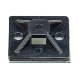 Montaje-Sujetador Adhesivo STRONGHOLD de 4 Vías de 1″ x 1″ x 1/4″, Color Negro, Nylon 6.6 Retardante de Llamas V-2, Paquete de 100pz