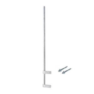 Mástil Liviano de Pared de 1.5 m (Diam. 1-1/4″) con Cejas de Fijación Soldadas, ¡No se gira! Incluye Taquetes para instalación.