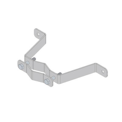 Herraje de Pared Liviano (1 pza) para Sujeción de Mástil 1″ a 1-3/4″.