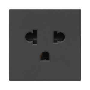 Módulo para Tomacorriente Euroamericano / Color Grafito / 45×45 mm (1.77 x 1.77 Pulgadas) / Compatible con Torres y Cajas para Escritorio de la Marca Simon