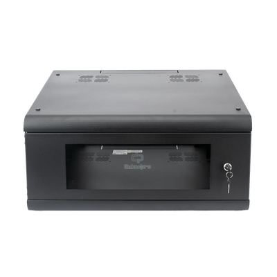 Gabinete de Pared con Puerta de Cristal Templado, 635mm de Profundidad, 4U Rack de 19”, Acero Reforzado
