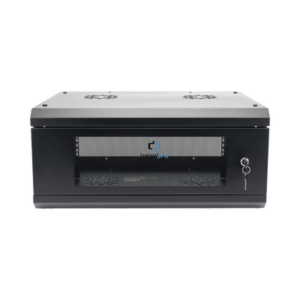 Gabinete de Pared con Puerta de Cristal Templado, 455 mm de Profundidad, 4U Rack de 19 in, Acero Reforzado