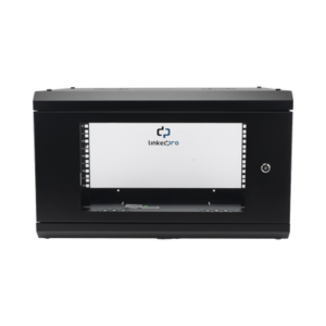 Gabinete de Pared con Puerta de Cristal Templado, 455mm de Profundidad, 6U Rack de 19”, Acero Reforzado