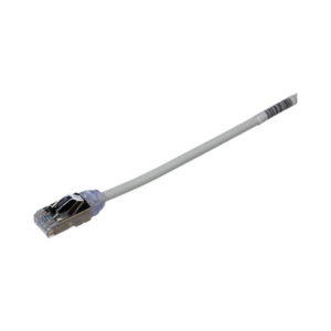 Patch Cord Cat6A, Diametro Reducido 28 AWG, Blindado S/FTP, CM/LS0H, 15 Metros (49.21 Pies), Color Gris
