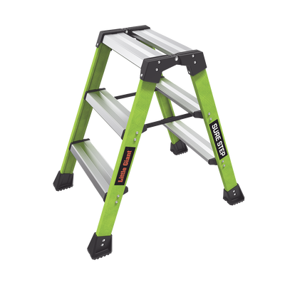 Escalera Plegable 2 Peldaños de Fibra de Vidrio / Tamaño 66 cm ( 2′ 2″).