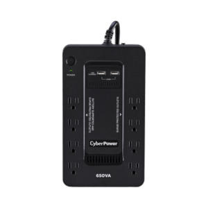 UPS de 650 VA/390 W, Topología Standby con Modo Ahorrador ECO, Entrada 120 Vca NEMA 5-15P, Con 8 Tomas NEMA 5-15R