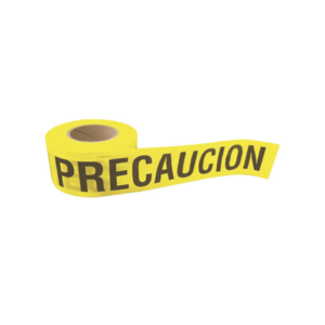 Cinta para barricada “PRECAUCION” de 100 m y ancho de 3″.