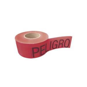 Cinta para barricada “PELIGRO” de 100 m y ancho de 3″.