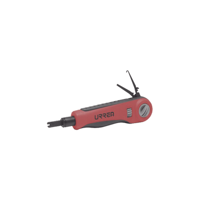 Ponchadora de Impacto con Cuchillas Tipo 66, 88 y 110, incluye gancho y extractor de cable.