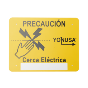 Letrero de PRECAUCION para cercas electrificadas (21.8 x 17 cm)