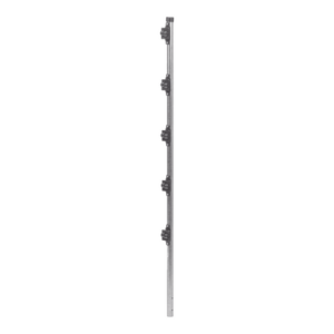 Poste de Paso de 1.2m para Cerca Electrificada.Tubo Galvanizado cal. 18 de 1″Diam. con Tapón y 5 Aisladores Instalados.