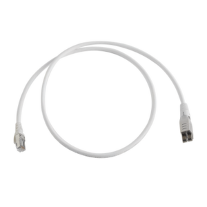 Patch Cord TERA Cat6A 1/10G Ethernet, de 4 Pares y Conector Modular, LS0H, Color Marfil, 1 Metro (3.28 Pies)