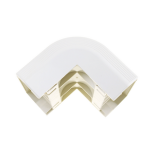 Esquinero exterior, para uso con canaleta T70, Material PVC Rígido, Color Blanco Mate