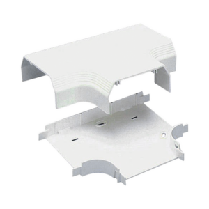 Accesorio en “T”, para uso con canaleta T70, Material PVC Rígido, Color Blanco Mate