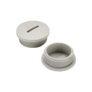 Tapón roscado de 1/2″ para caja cuadrada a prueba de intemperie.