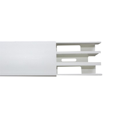 Canaleta con troquel con tapa color blanco, de PVC auto extinguible, 40 x 62 x tramo 2m. (6301-01250)