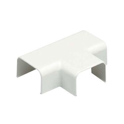 Accesorio en “T”, para uso con canaleta LD10, material ABS, Color Blanco Mate