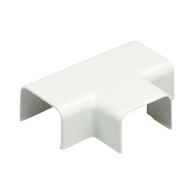 Conexión en “T”, para uso con canaleta LD3, material ABS, Color Blanco Mate