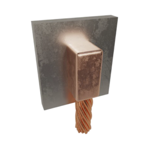Molde para Soldadura Exotérmica para Cable 2/0 AWG a Superficie de Acero en Vertical a 90°