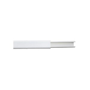 Canaleta blanca de PVC auto extinguible, de 12 x 8 mm, tramo de 2m.