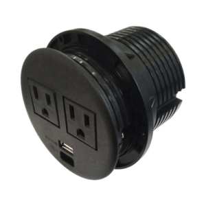 Multicontactos Empotrable Doble/ USB A & C, Color Negro, No Incluye Cable de Poder (11000-83604)