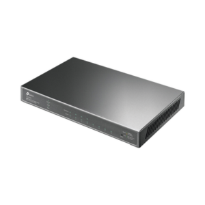 Switch Omada / 8 Puertos Gigabit / 4 Puertos PoE+ 802.3at/af / Presupuesto PoE 62 W / 30 W por Puerto / Gestión Cloud Omada / L3 Static Routing / Sin Ventilador / Metal
