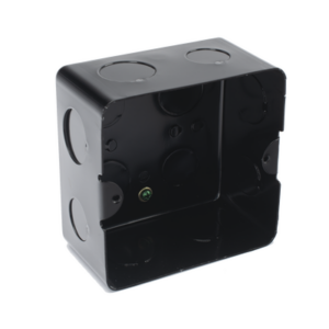 Caja de Registro de Acero Galvanizado, 10×10 cm (3.94×3.94 Pulgadas), Color Negro (11000-00000)