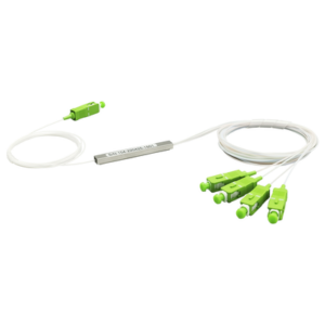 Splitter (Divisor Óptico) tipo PLC, 1×4, conectores SC/APC