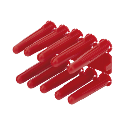 Taquete de 1/4 plástico paquete de 100 piezas para fijar objetos con tornillo en muros y techos de concreto o superficies sólidas, compatible con tornillo TH10X de 10 x 1 1/2″ (1103-03100)
